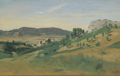 View of Olevano, by Jean-Baptiste-Camille Corot