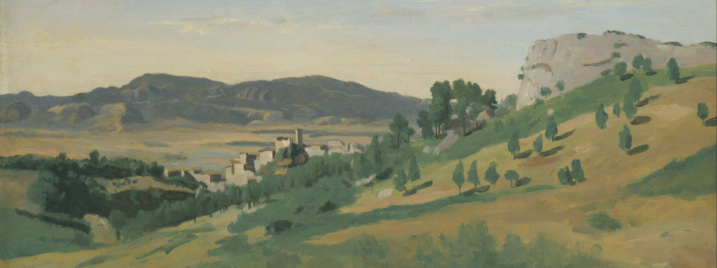 View of Olevano, by Jean-Baptiste-Camille Corot