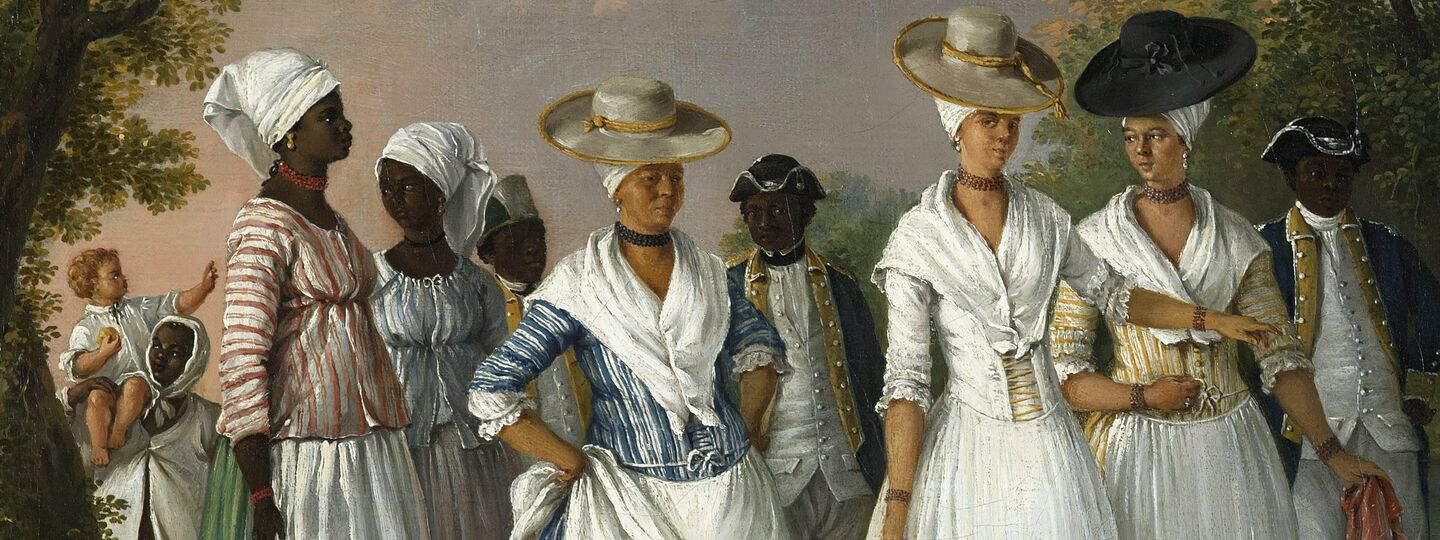 Free Women of Color with their Children and Servants in a Landscape, by Agostino Brunias