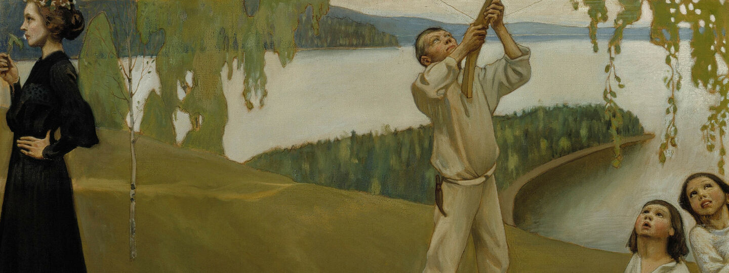 Spring, study for the Jusélius Mausoleum frescos, by Akseli Gallen-Kallela
