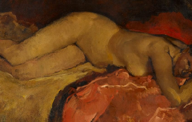 Reclining nude, by George Hendrik Breitner