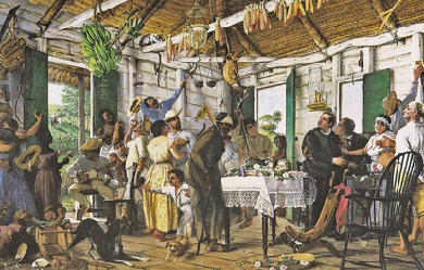 The funeral, by Francisco Oller