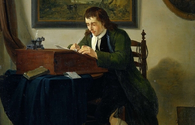 A Man Writing at his Desk, Jan Ekels (II), 1784