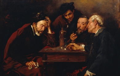 The Dice Players, by Simón Gómez