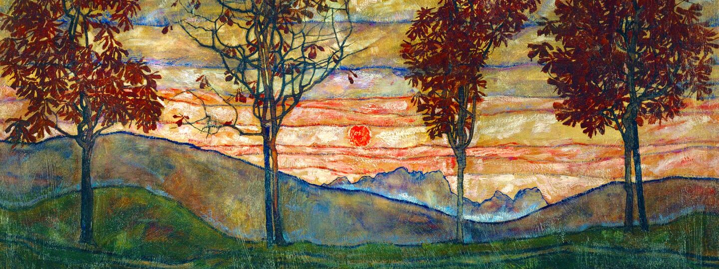 Four Trees, by Egon Schiele