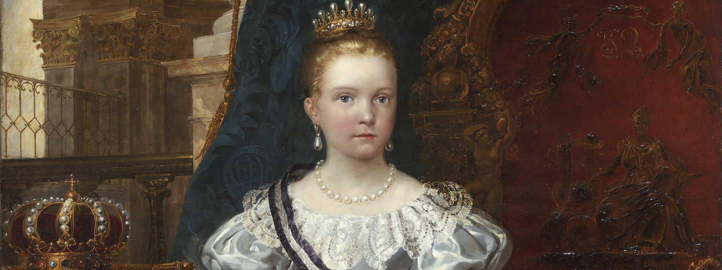The child queen Elizabeth II of Spain, by Carlos Luis de Ribera y Fieve