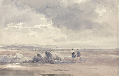 On Lancaster Sands, Low Tide, by David Cox