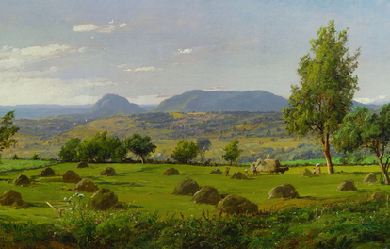 Mounts Adam and Eve – Haymaking, by Jasper Francis Cropsey