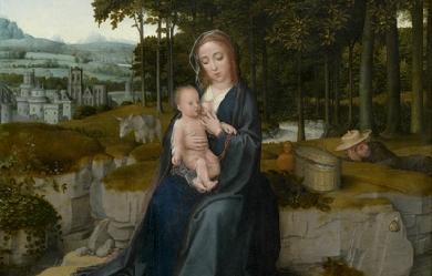 Rest on the flight into Egypt, by Gerard David