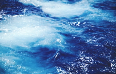 Blue ocean waves