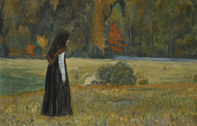 Lonely woman, by Mikhail Vasilievich Nesterov