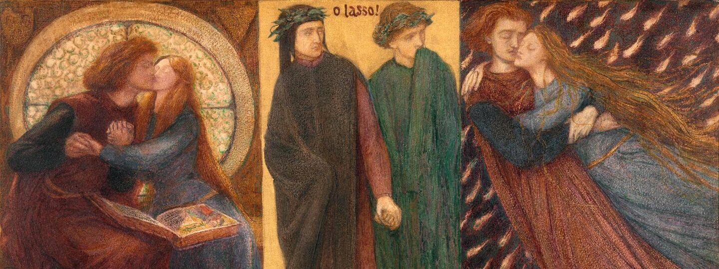 Paolo and Francesca da Rimini, by Dante Gabriel Rossetti