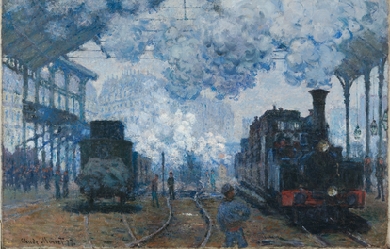 The Gare Saint-Lazare: Arrival of a Train, by Claude Monet