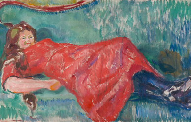 On the Sofa, by Edvard Munch