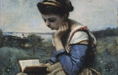 A Woman Reading, by Jean-Baptiste-Camille Corot