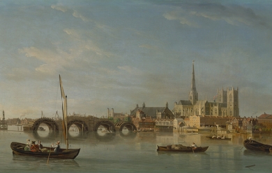 The Building of Westminster Bridge, by Samuel Scott