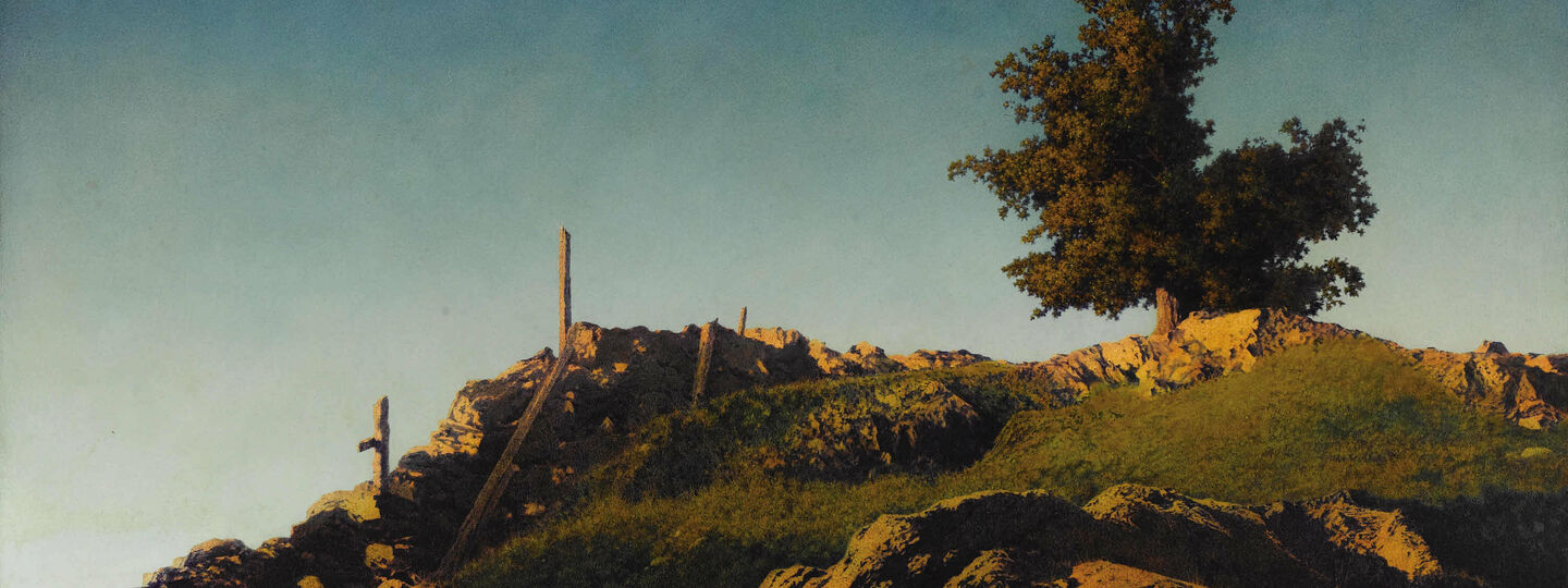 Sugar Hill, late afternoon, by Maxfield Parrish