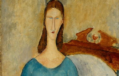 Portrait of Jeanne Hebuterne, Seated, by Amedeo Modigliani