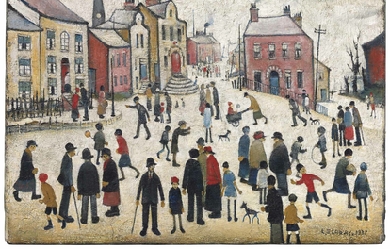 People Standing About, by L. S. Lowry