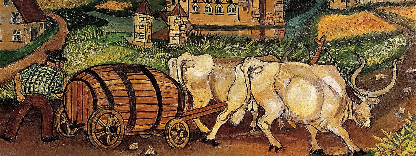 Transportation of beer, by Antonio Ligabue