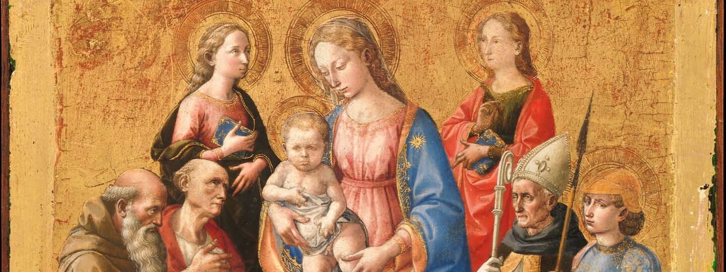 Madonna and Child with Six Saints, by Pesellino (Francesco di Stefano)