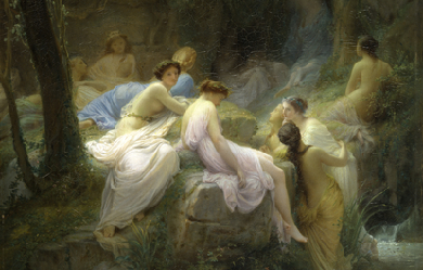 Nymphs Listening to the Songs of Orpheus, by Charles Jalabert