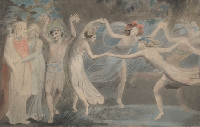 Oberon, Titania and Puck with Fairies Dancing, by William Blake