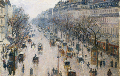 Boulevard Montmartre, by Camille Pissarro