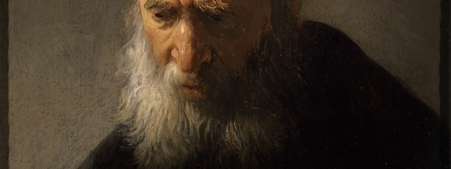 Head of an old man., by Rembrandt