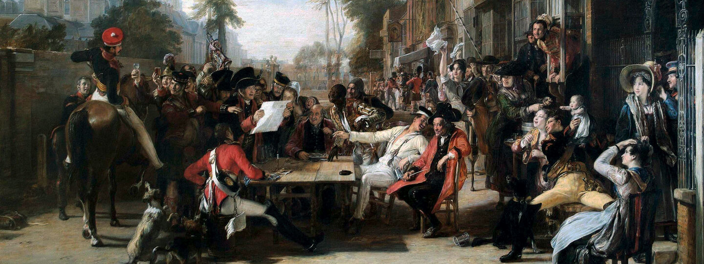 Chelsea Pensioners Reading the Waterloo Dispatch, by David Wilkie