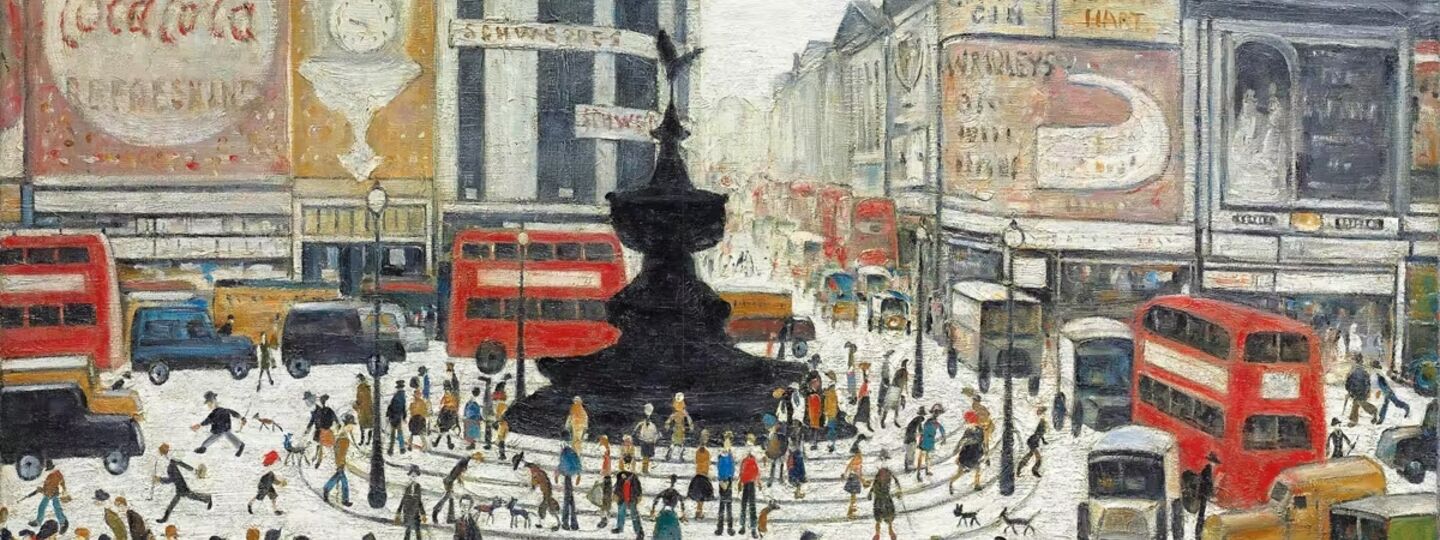 Piccadilly Circus, London, by L. S. Lowry