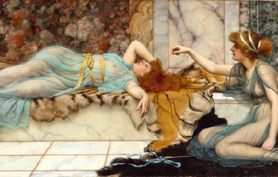 Mischief and Repose (Main View), by John William Godward