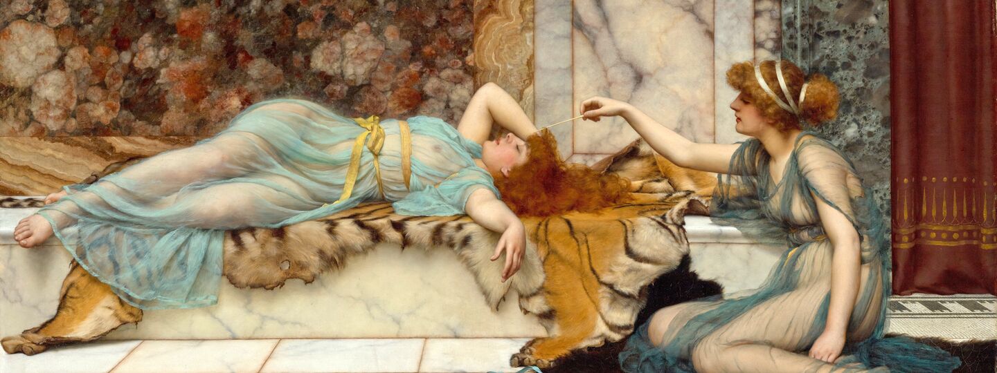 Mischief and Repose (Main View), by John William Godward