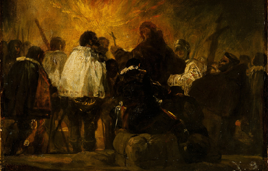 Communion before battle, by Francisco de Goya