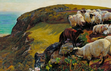 Our English Coasts or Strayed Sheep, by William Holman Hunt