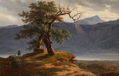 Landscape with wanderer, by Thomas Fearnley