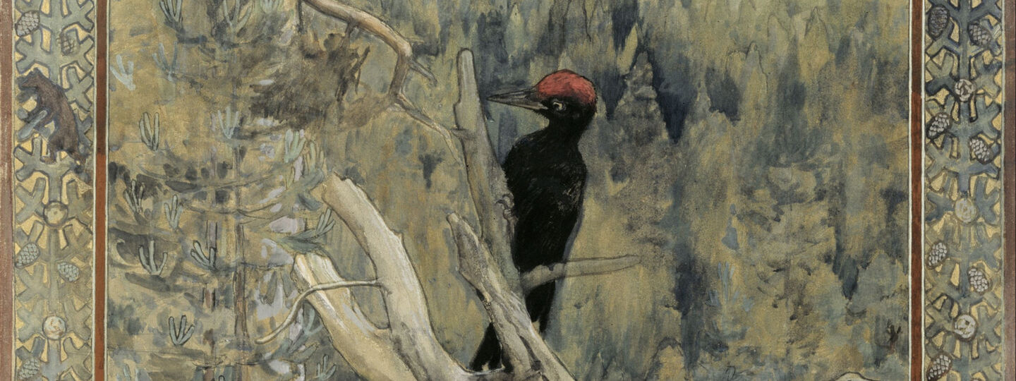 Great Black Woodpecker, by Akseli Gallen-Kallela