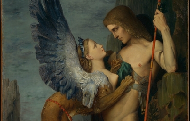 Oedipus and the Sphinx, by Gustave Moreau