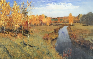 Golden autumn. Slobodka, by Isaak Levitán