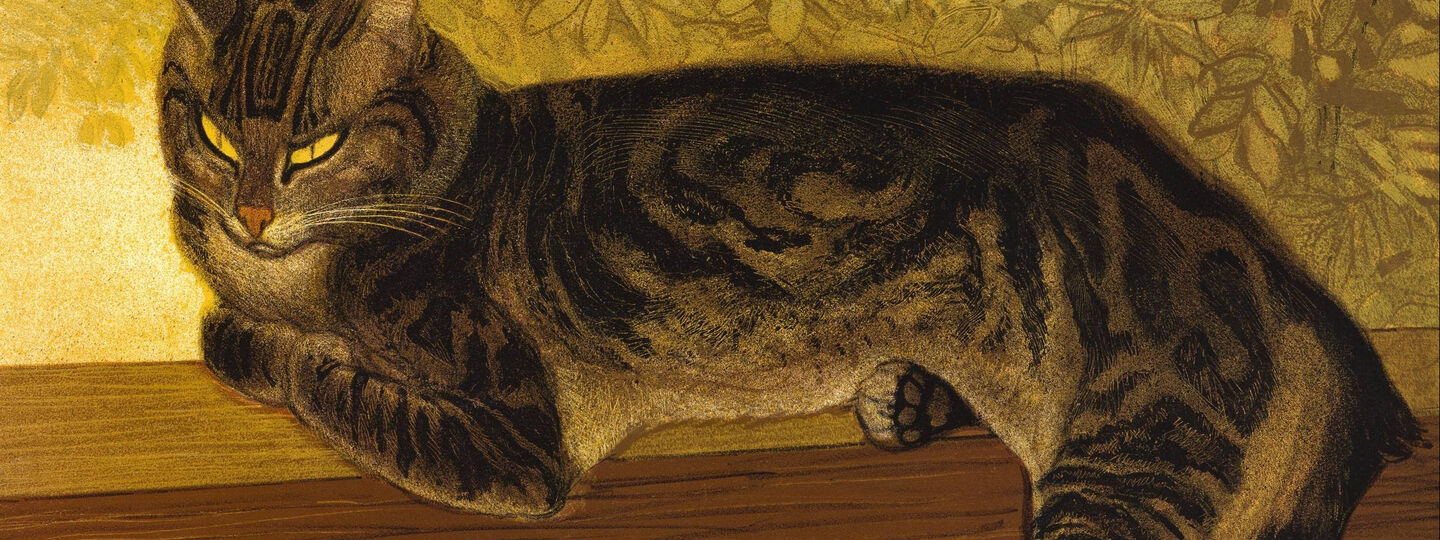 Summer: Cat on a Balustrade, by Théophile Alexandre Steinlen