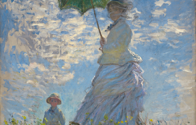 Woman with a Parasol - Madame Monet and Her Son, by Claude Monet