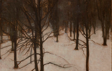 Søndermarken Park in winter, by Vilhelm Hammershøi