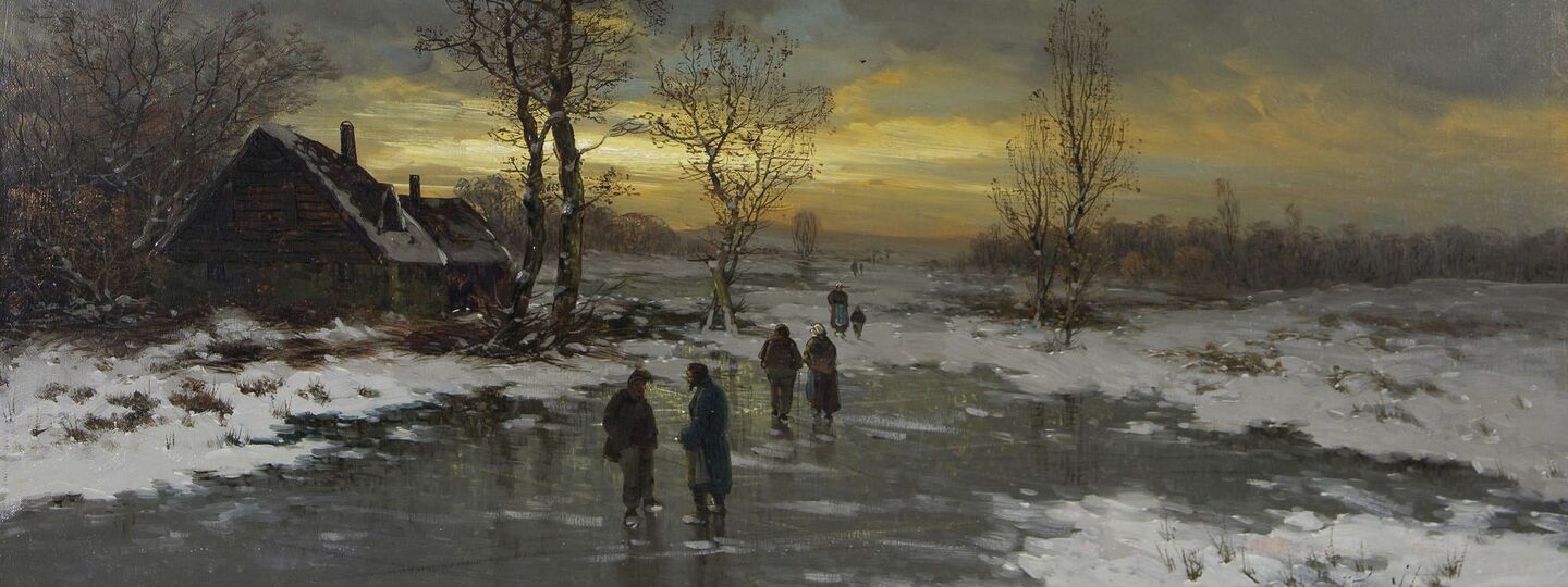 Evening winter landscape, by Johann Jungblut