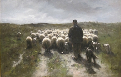 Shepherd and Sheep, by Anton Mauve