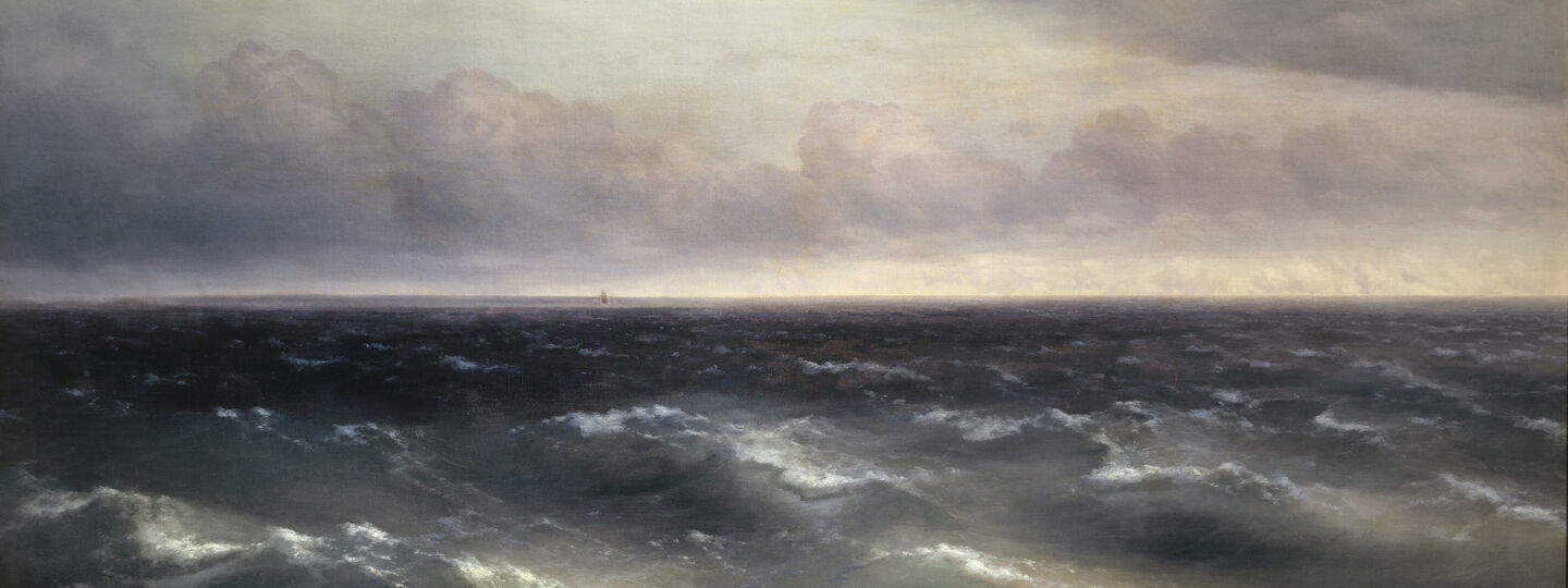 The Black Sea. (A storm begins to whip up in the Black Sea), by Iván Aivazovski