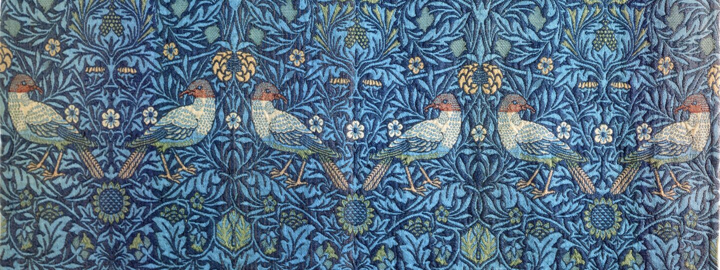 Bird woven double cloth, by William Morris