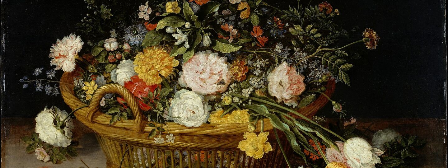 A Basket of Flowers, by Jan Brueghel el Joven