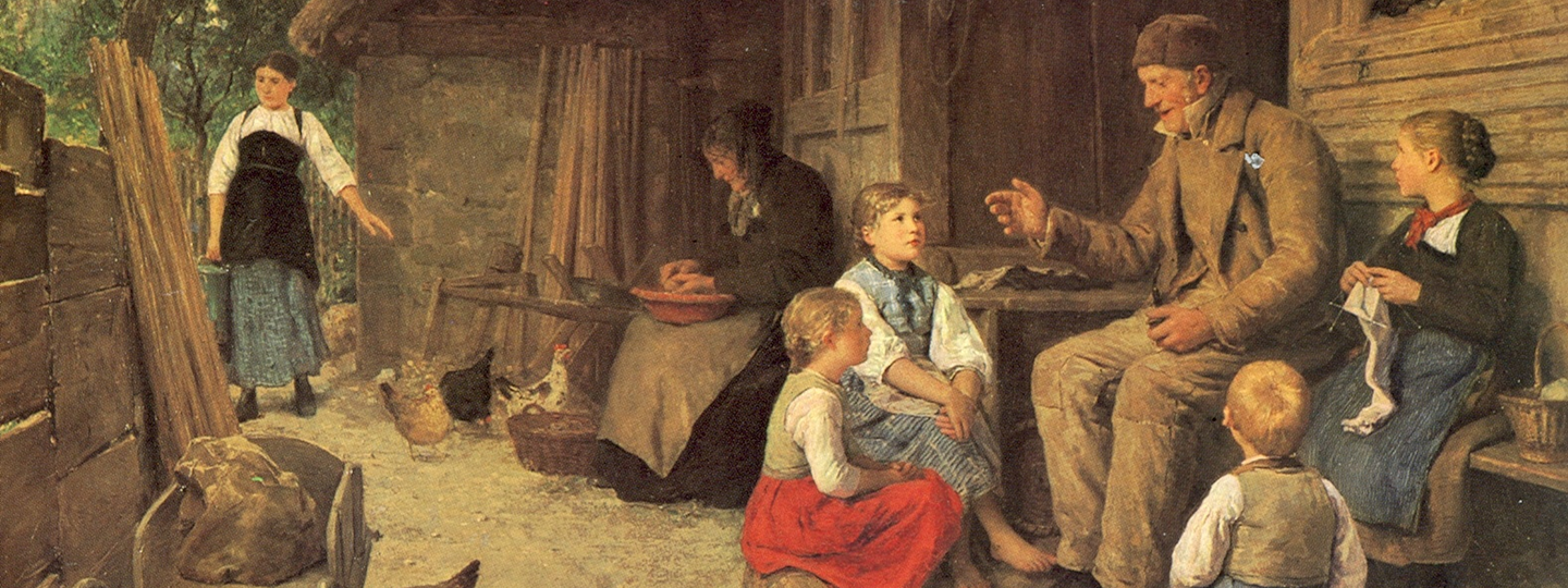 Grandfather Telling a Story, by Albert Anker