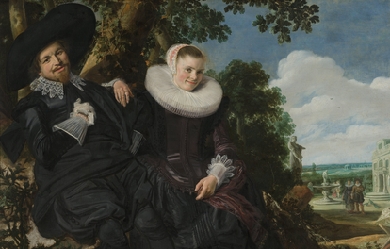 A Couple, probably Isaac Abrahamsz Massa and Beatrix van der Laen, by Frans Hals