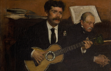 Lorenzo Pagans and Auguste de Gas, by Edgar Degas